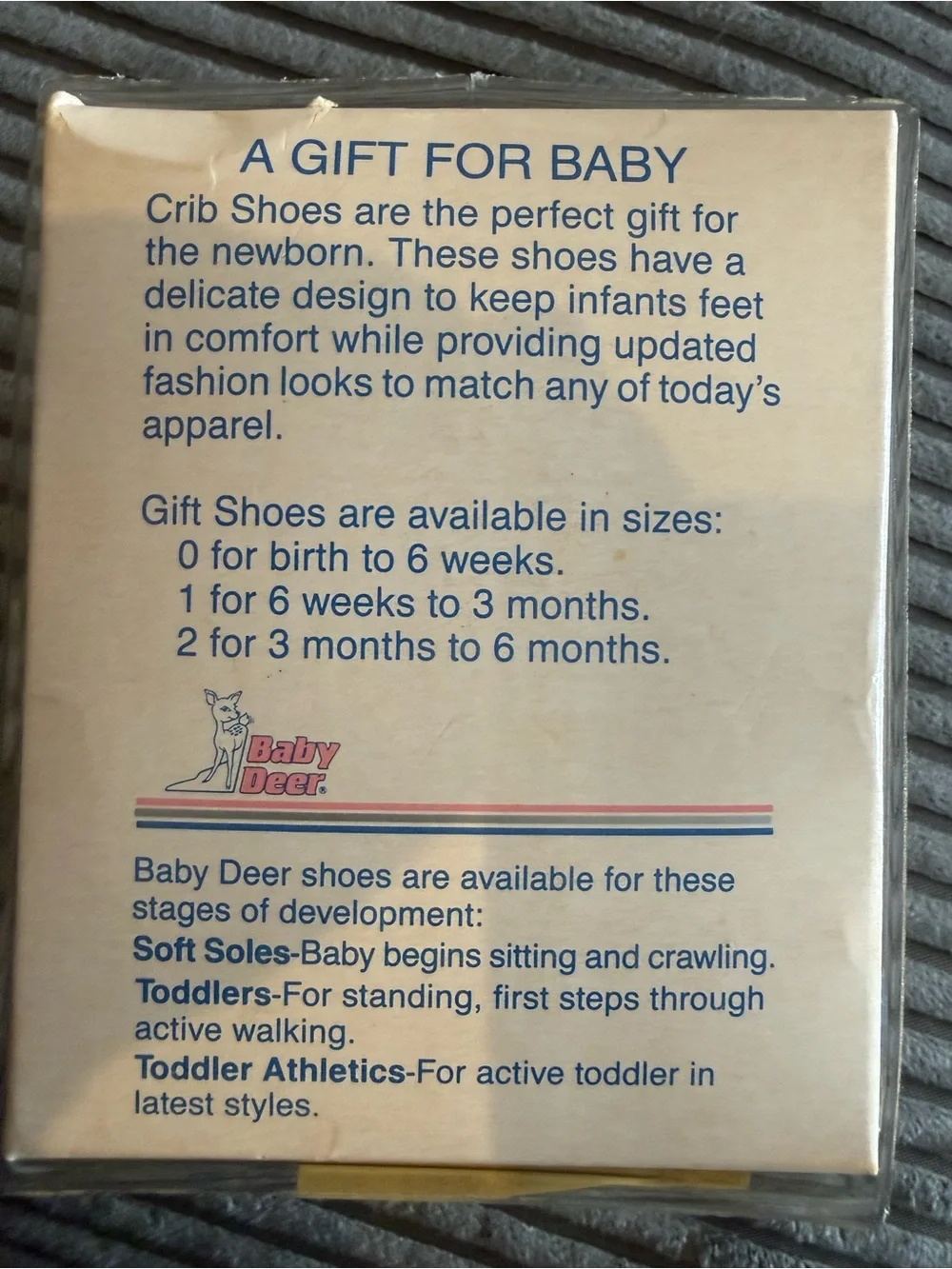 Baby Deer Cream Lace Ribbon Vintage Baby Shoes